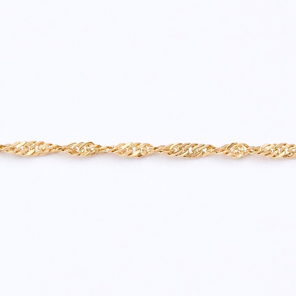 Milor Italy 18K Gold Necklace Chain Twisted Singapore Link Unisex 24” Long - Picture 4 of 7